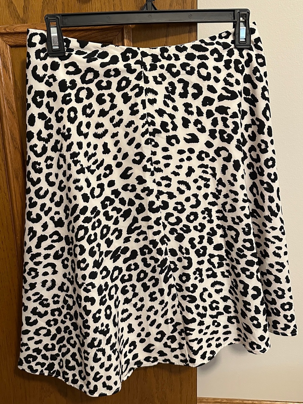Express Black and White Leopard Skirt